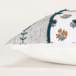 Kirkland's Home Ivory & Multicolor Botanical Lumbar Pillow- Pillows