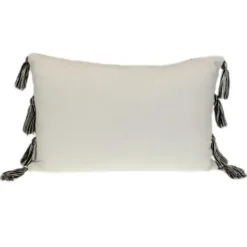 Kirkland's Home Ivory And Black Boho Stripes Lumbar Pillow- Pillows