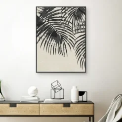 Kirkland's Home Ivory And Black Palms Canvas Art Print- Canvas Art