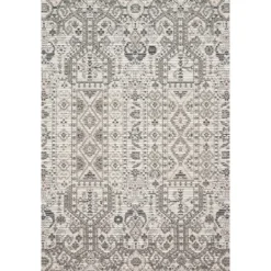 Kirkland's Home Ivory And Gray Column Outdoor Area Rug, 5X7- Outdoor Rugs