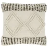 Kirkland's Home Ivory Diamond Woven Textured Polyester Pillow- Pillows