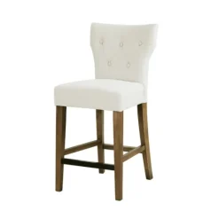 Kirkland's Home Ivory Harrison Tufted Counter Stool- Bar Stools & Counter Height Stools