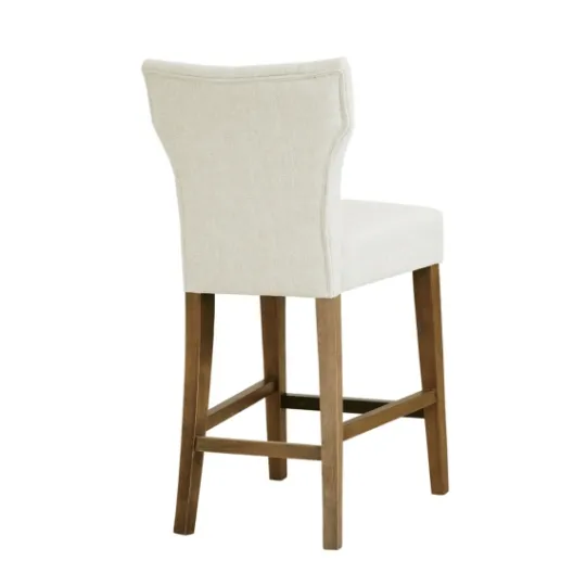 Kirkland's Home Ivory Harrison Tufted Counter Stool- Bar Stools & Counter Height Stools