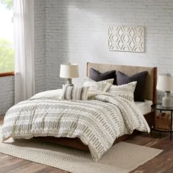Kirkland's Home Ivory Jacquard King 3-Pc. Comforter Set- Comforters