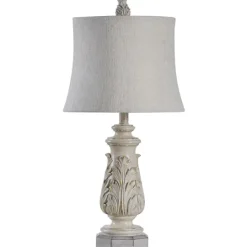 Kirkland's Home Ivory Leaf Scroll Table Lamp- Table Lamps