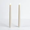 Kirkland's Home Ivory Led Soft Flame Taper Candles, Set Of 2- Candles