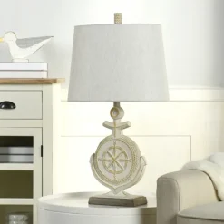 Kirkland's Home Ivory Nautical Anchor Table Lamp- Table Lamps
