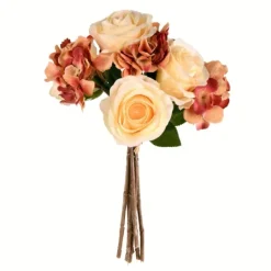 Kirkland's Home Ivory Rose And Blush Hydrangea Stems, Set Of 2- Stems & Bouquets