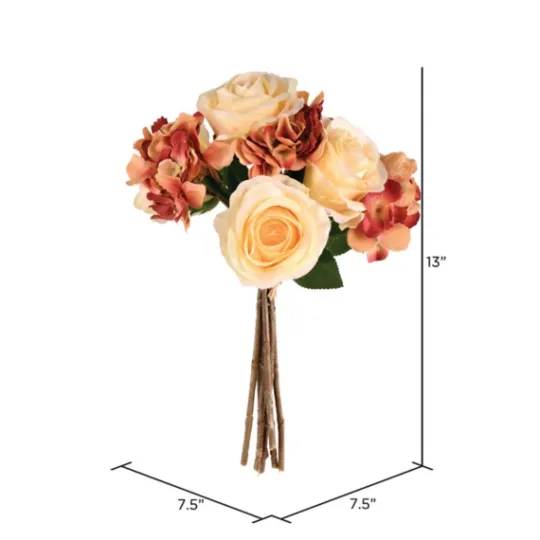 Kirkland's Home Ivory Rose And Blush Hydrangea Stems, Set Of 2- Stems & Bouquets