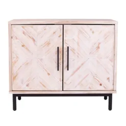 Kirkland's Home Ivory Wood 2-Door X-Panel Cabinet- Cabinets & Sideboards