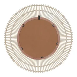 Kirkland's Home Ivory Woven Bamboo Sunburst Wall Mirror- Decorative Mirrors