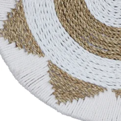 Kirkland's Home Ivory Woven Cotton Round 3-Pc. Wall Decoration- Wall Plaques