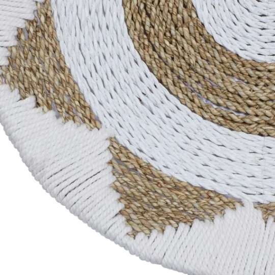 Kirkland's Home Ivory Woven Cotton Round 3-Pc. Wall Decoration- Wall Plaques