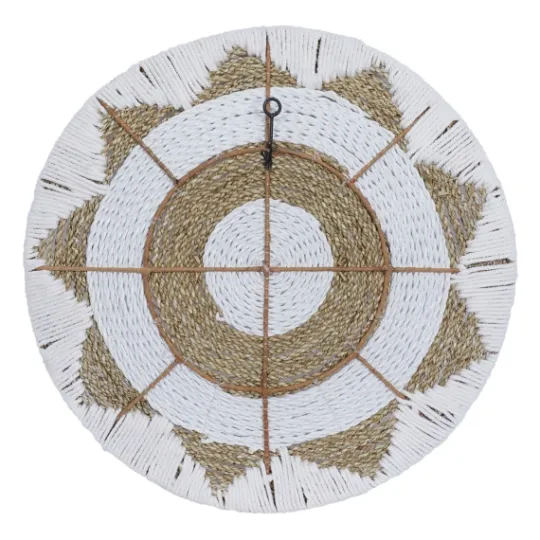 Kirkland's Home Ivory Woven Cotton Round 3-Pc. Wall Decoration- Wall Plaques