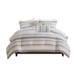 Kirkland's Home Jacquard Stripe 5-Pc. Full/Queen Comforter Set- Comforters
