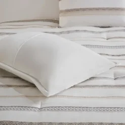 Kirkland's Home Jacquard Stripe 5-Pc. Full/Queen Comforter Set- Comforters