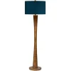 Kirkland's Home Janis Bronze And Teal Velvet Floor Lamp- Floor Lamps