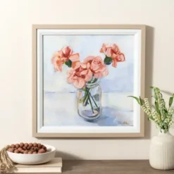 Kirkland's Home January Carnation Framed Art Print- Framed Art