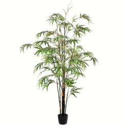Kirkland's Home Japanese Bamboo Tree In Black Planter, 5 Ft.- Trees & Topiaries