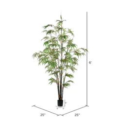 Kirkland's Home Japanese Bamboo Tree In Black Planter, 6 Ft.- Trees & Topiaries