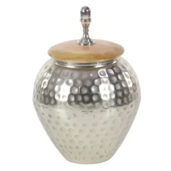 Kirkland's Home Jar With Mango Wood Lid- Decorative Bowls & Jars