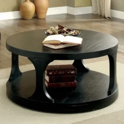 Kirkland's Home Jarrod Antique Wood Grain Shelf Coffee Table- Coffee Tables