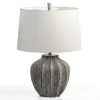 Kirkland's Home Jaxson Stone Gray Table Lamp- Table Lamps