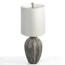 Kirkland's Home Jaxson Stone Gray Table Lamp- Table Lamps