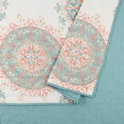 Kirkland's Home Jessica Simpson Blue Pompeii Queen Quilt Set- Quilts