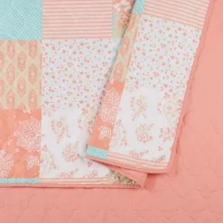 Kirkland's Home Jessica Simpson Coral Ikigai Queen Quilt Set- Quilts