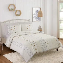 Kirkland's Home Jessica Simpson Floral Endora Queen Quilt Set- Quilts