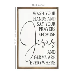 Kirkland's Home Jesus And Germs Are Everywhere Wall Plaque- Wall Quotes & Signs