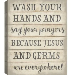 Kirkland's Home Jesus And Germs Canvas Art Print- Wall Quotes & Signs