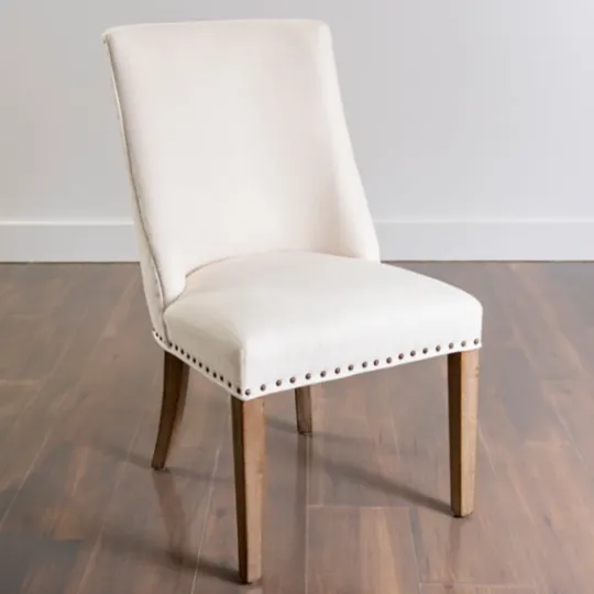 Kirkland's Home Julia Cream Upholstered Dining Chair- Dining Chairs