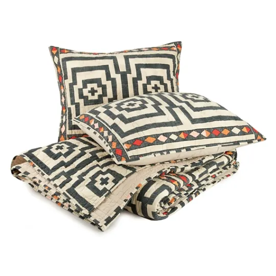Kirkland's Home Justina Blakeney Black Hypnotic Queen Quilt Set- Quilts