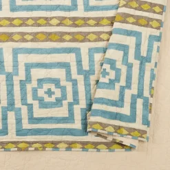 Kirkland's Home Justina Blakeney Blue Hypnotic King Quilt Set- Quilts