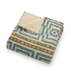 Kirkland's Home Justina Blakeney Blue Hypnotic Queen Quilt Set- Quilts