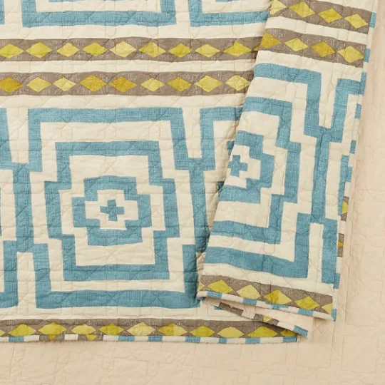 Kirkland's Home Justina Blakeney Blue Hypnotic Queen Quilt Set- Quilts