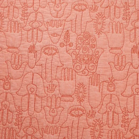 Kirkland's Home Justina Blakeney Blush Hamsa Queen Quilt Set- Quilts
