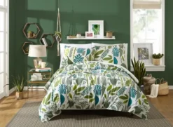 Kirkland's Home Justina Blakeney Green Jardin Queen Duvet Set- Duvets