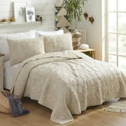 Kirkland's Home Justina Blakeney Natural Hamsa King Quilt Set- Quilts