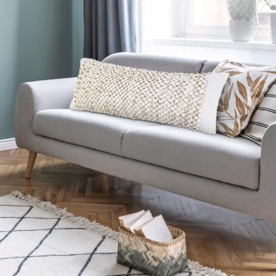 Kirkland's Home Jute Hand Knotted Lumbar Pillow- Pillows