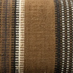 Kirkland's Home Jute Striped Natural Wood Bench- Benches & Ottomans