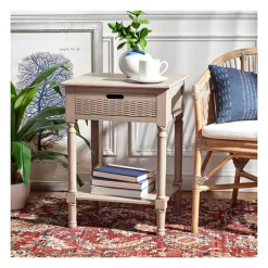 Kirkland's Home Karson Carved Turned Legs Accent Table- Accent & End Tables