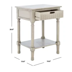 Kirkland's Home Karson Carved Turned Legs Accent Table- Accent & End Tables
