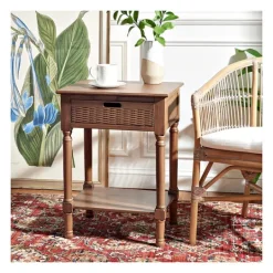Kirkland's Home Karson Carved Turned Legs Accent Table- Accent & End Tables
