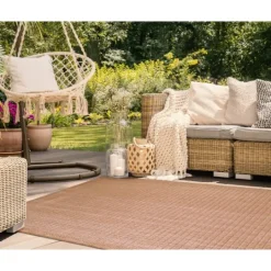 Kirkland's Home Kaya Rust Gradient Indoor/Outdoor Area Rug, 4X7- Outdoor Rugs