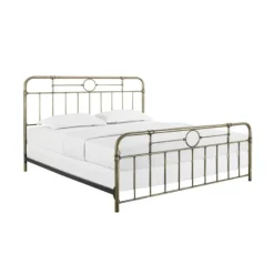 Kirkland's Home King Size Bronze Pipe Bed Frame- Beds & Headboards