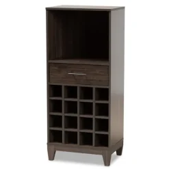Kirkland's Home Kitredge Dark Wine Cabinet- Cabinets & Sideboards
