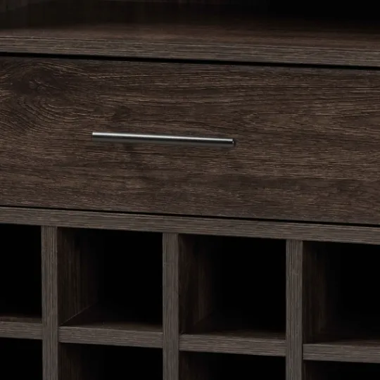 Kirkland's Home Kitredge Dark Wine Cabinet- Cabinets & Sideboards